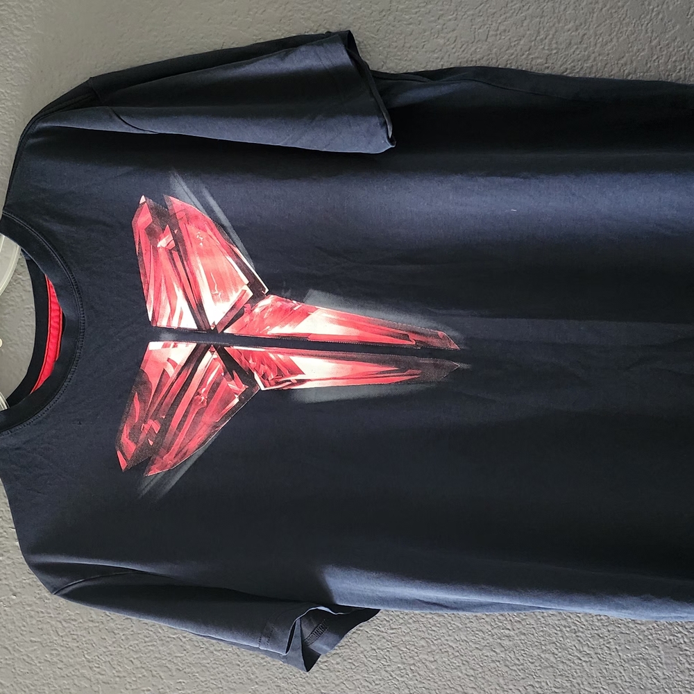 Black T-Shirt with Red Graphic